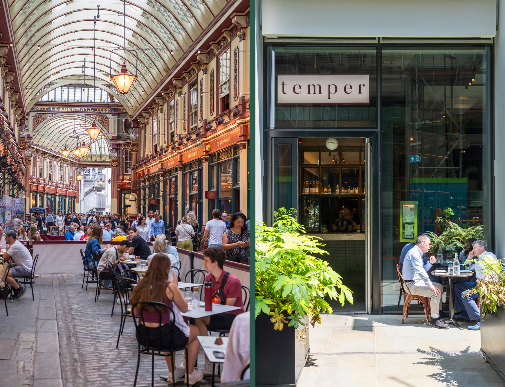 Leadenhall Market and Temper Restaurant